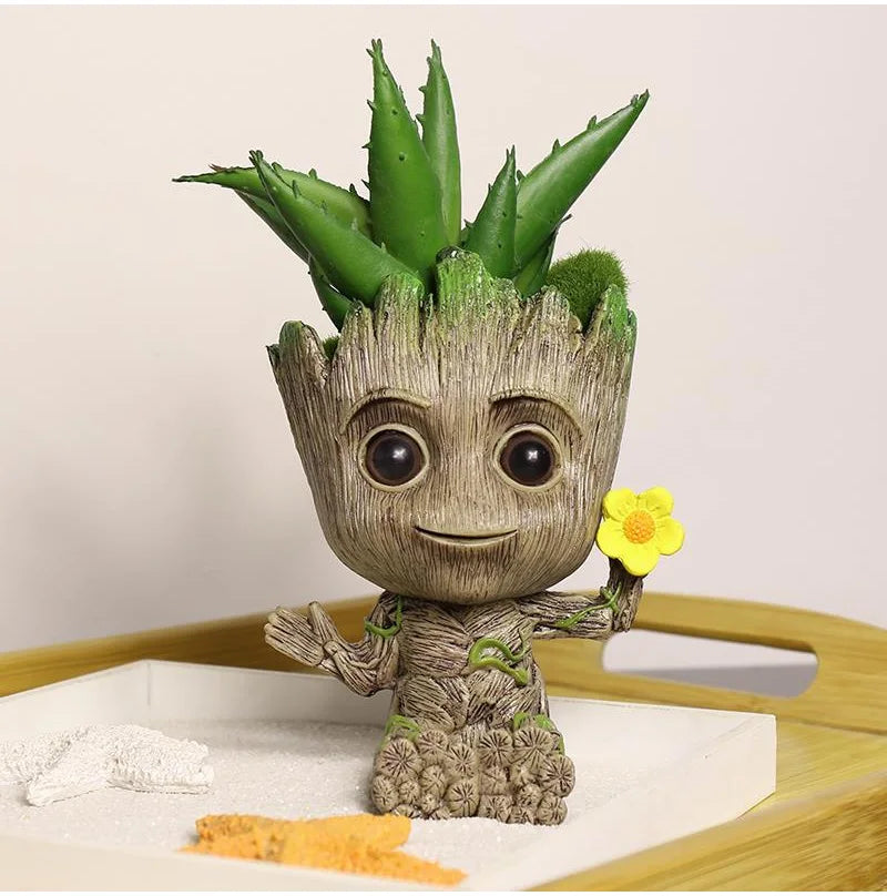 Home Decoration Groot Planter Flower Pots For Indoor Flowers Pot Tree Man Ornaments Anime Figure Statue Art Crafts Kid Men Gifts