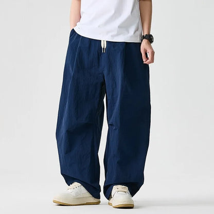 Wide Leg Pants Men and Women 2026 New Light Thin Solid Casual Harun Pants Elastic Waist Loose Oversize Fashion Trendy Streetwear