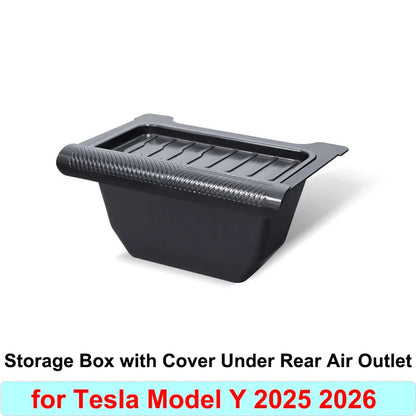 Model Y Launch 2026 Rear Trunk Side Storage Box For Tesla Y Juniper 2025 Organizer Suede Anti-dirty Car Travel Accessories