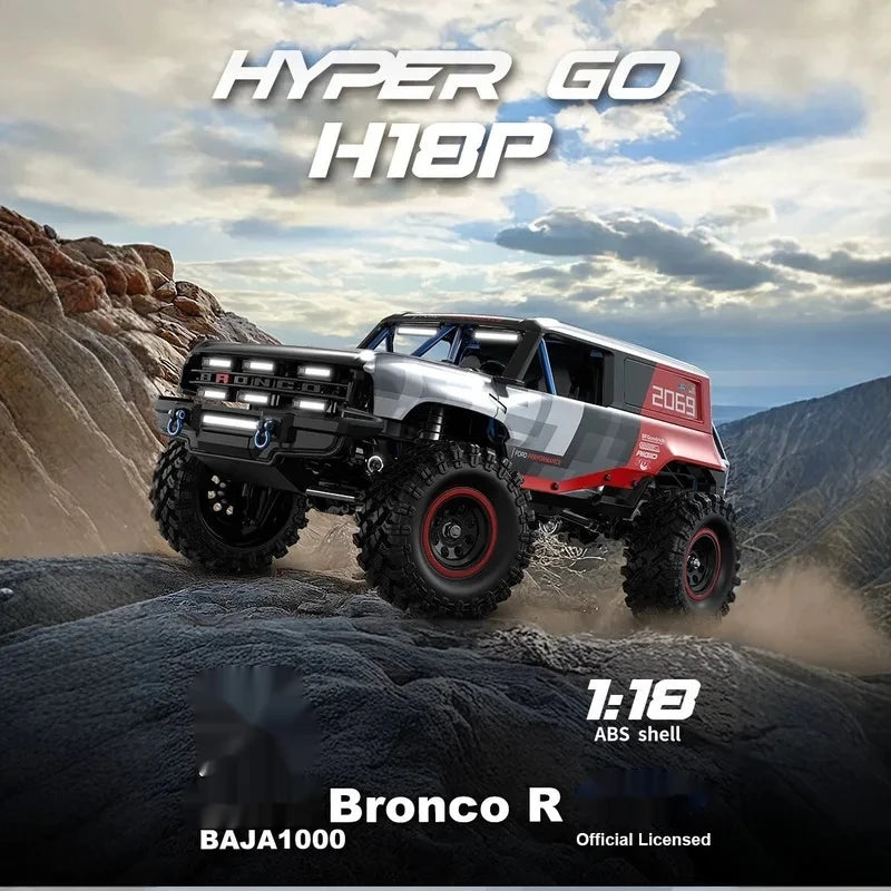 Mjx Hyper Go H18p 1/18 Brushless 4WD RC Offroad Crawler Truck Full All Terrain Vehicle For Professional RC Hobby Enthusiasts