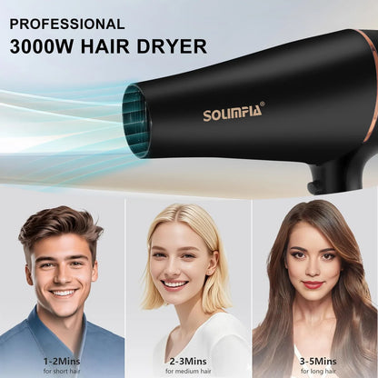 New Household Electric Hair Dryer with 5 Wind Temperature Settings and Negative Ion Hair Care High-Power Hair Dryer