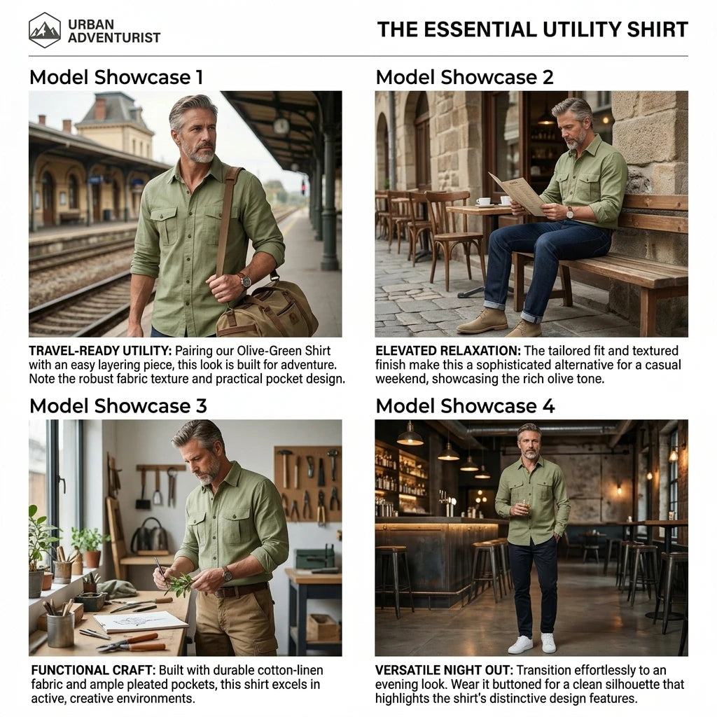 Comfortable Men's Shirt Loungewear Thin Lightweight Cotton Long Sleeve Top Shirts Solid Color Casual Business Chest Pocket Male