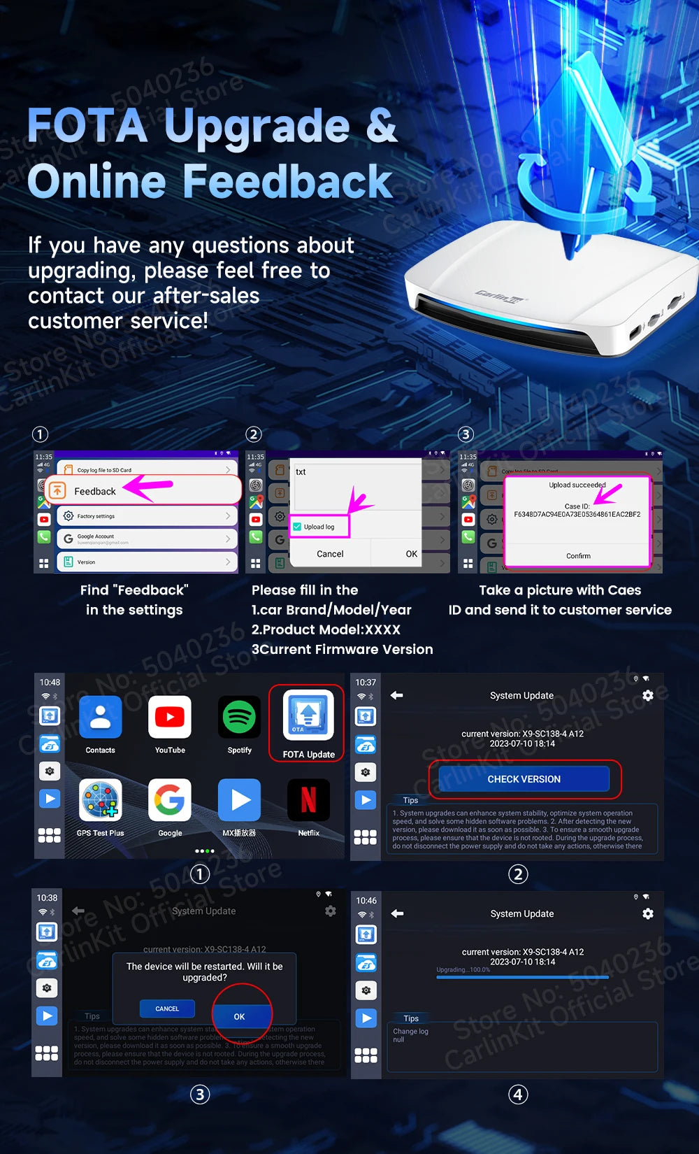 2026 New CarlinKit Android 13 CarPlay AI Box HDMI Wireless CarPlay Android Auto TV Video Box Qualcomm SDM660 8-Core Split Screen
