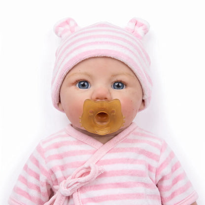 NPK 12inch Abigail Squishy Elastic Platinum Silicone Baby Doll Soft Solid Weighted Doll for Girls around 1.1KG