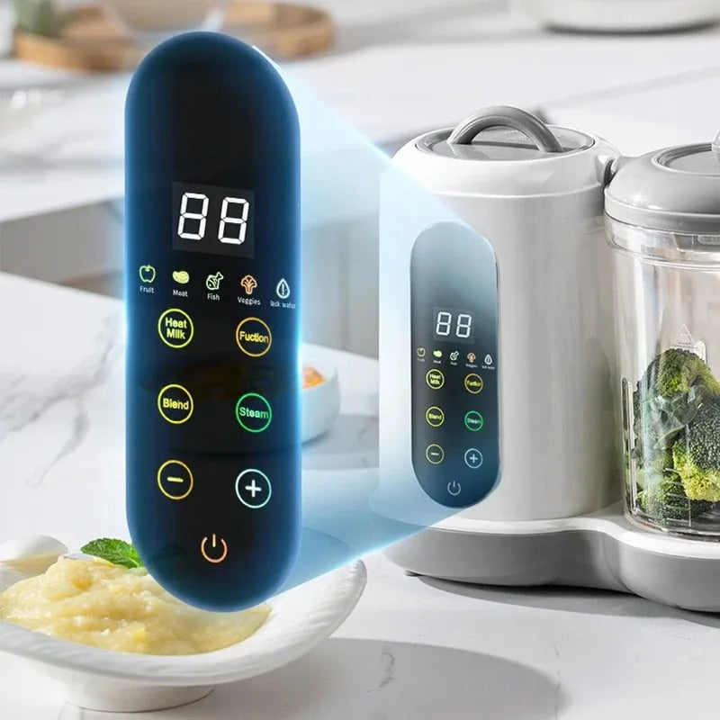 DIVEDEER Home Multi-Function Baby Food Maker A compact device that combines a fully automatic blender, steamer, and timer