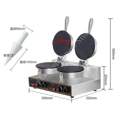 Crispy Ice Cream Cone Maker Commercial Ice Cream Waffle Cone Machine Wafer Biscuit Machine Automatic Egg Roll Making Machine