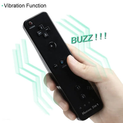 2 in 1 Wireless Bluetooth Remote Controller For Wii Wii U Controle Optional Motion Plus Gamepad Nunchuck Set With Silicone Case