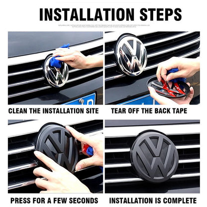 2pcs ABS Car Front Grill Emblem Rear Trunk Badge Logo for Volkswagen VW Golf 6 7 7.5 8 MK6 MK7 MK8 Sticker Emblem