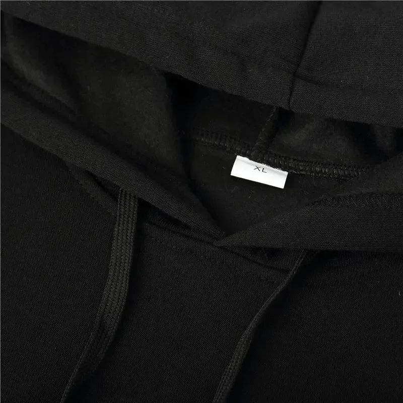 fashion Print Autumn winter models Men's windproof Warm Cotton Oversized Hoodie Outdoor Commuter Women's High Elastic Top