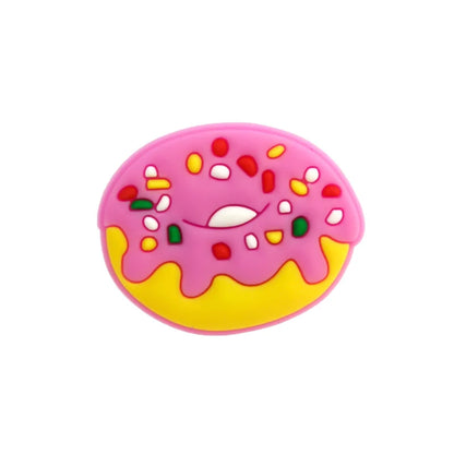 1/25PCS Delicious Food Series Shoe Accessories Charms for Women Men Sandwich Donut Pizza Shoe Decorations Fashion Clog Buckle