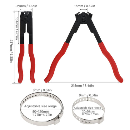 Dust Cover Clamp Heavy Duty CV Boot Clamp Pliers Joint Tool for Most Cars ATV with 20 Adjustable Crimp Bands Anti Slip Handle