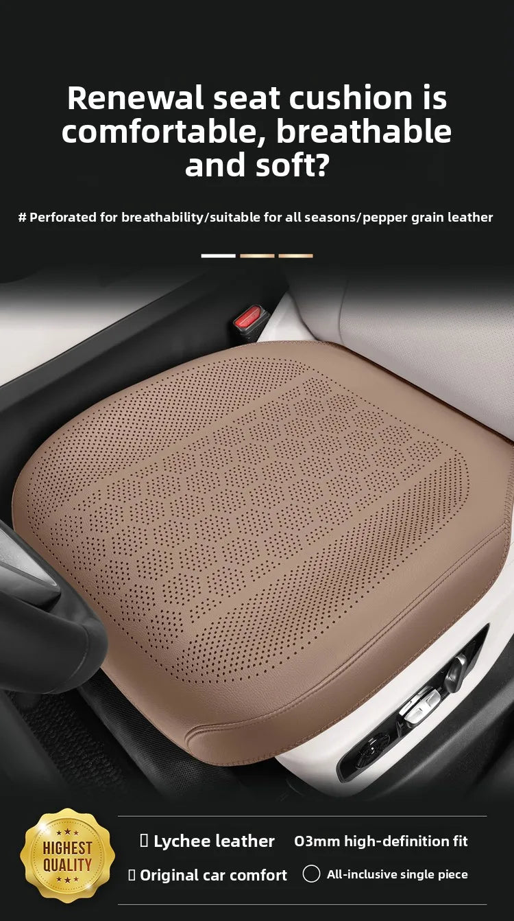 High Quality Nappa Leather Universal Car Seat Full Cover Breathable Luxury SUV Car Protection Perforated Leather Seat Full Cover
