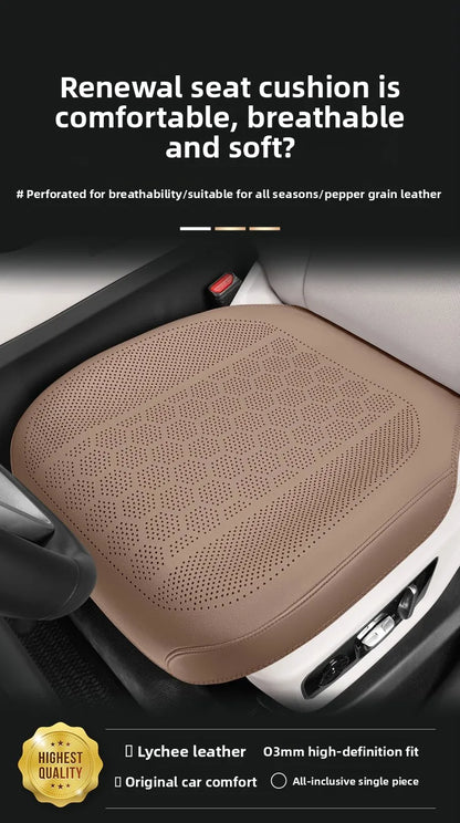 High Quality Nappa Leather Universal Car Seat Full Cover Breathable Luxury SUV Car Protection Perforated Leather Seat Full Cover