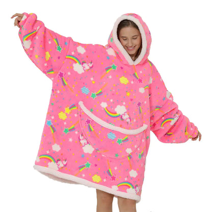 Oversized Blanket Hoodie Men Women Gray Big Warm Blanket Hoodie Sweatshirt with Hood Giant Pocket and Sleeves Cozy Plush Blanket