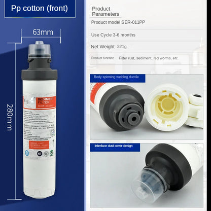 Sooel 10 Inch RO Water Filter Replacement Cartridges - PP Sediment, UDF & CTO Carbon Filters for Reverse Osmosis System Purifier