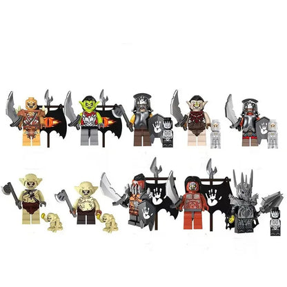 Mini Lord Rings Action Figures Building Block Ringwraiths Orcs Legion Elf King Princ Knight Dwarf Wizard Movie Characters Bricks