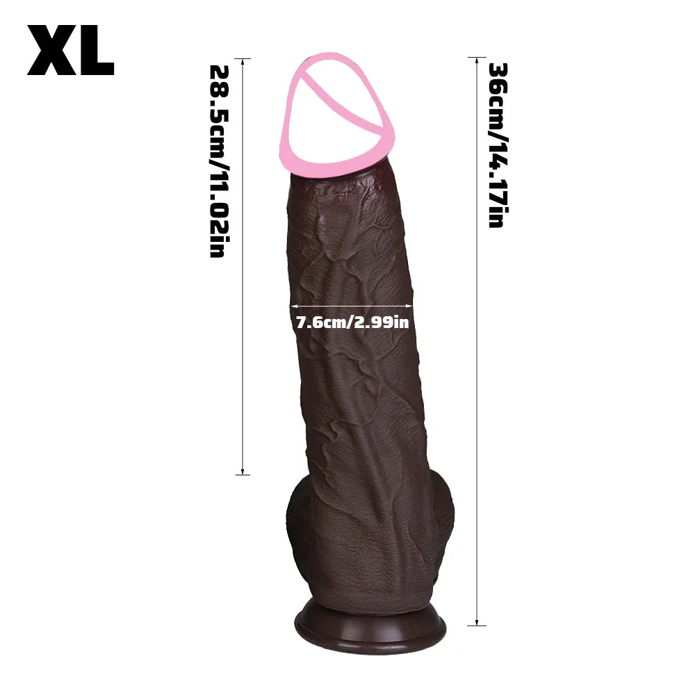 3Colors Penis Super Realistic Veins Soft Dildo Male Silicone Genitals Vaginal Masturbation Suction Cup Dick Woman Anal Sex Toy