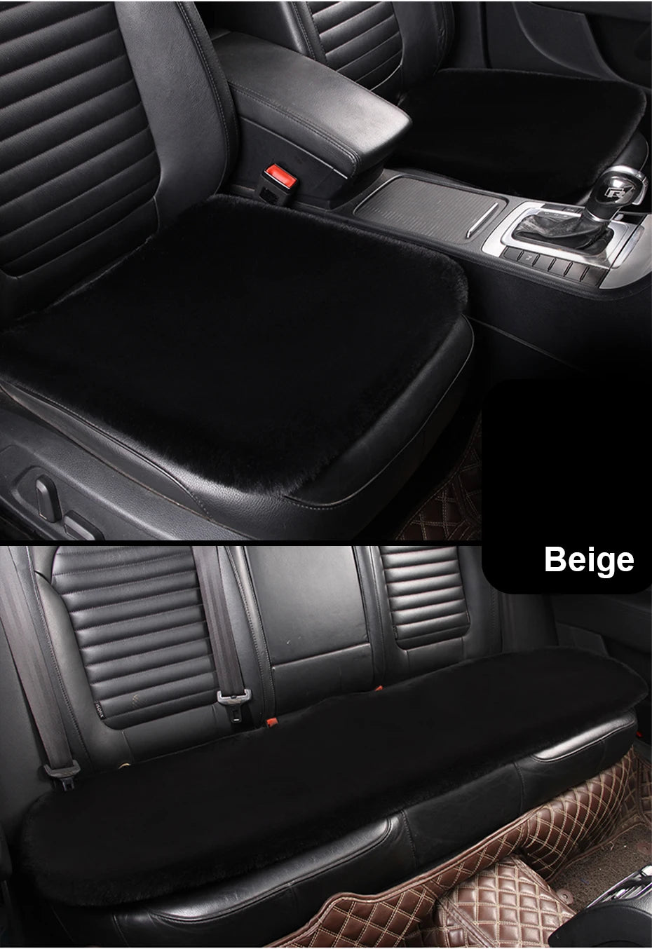 SEAMETAL Short Plush Car Seat Cover Soft Winter Warm Auto Seat Cushion Skin-Friendly Washable Universal Vehicle Chair Protector