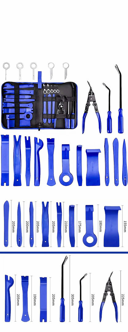 19Pcs Trim Removal Tool Set & Clip Plier Upholstery Remover Nylon Car Panel Removal Set with Portable Storage Bag
