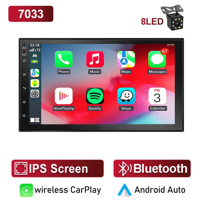 XIMA 7 Inch 2 Din Wireless Carplay Android Auto Car Radio Multimedia Video MP5 Player With BT FM Stereo Autoradio Audio USB TF