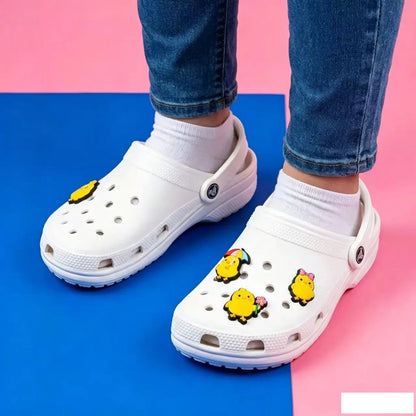 20-100pcs Cute Little Yellow Chicken Shoe Charms For Sandals,Shoe Decoration Accessories Shoe Pins Great Gift For Men Wom