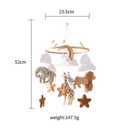 Baby Wooden Crib Mobile Bed Bell Hanging Rattle Toy Newborn Music Box Bed Bell Hanging Toys Holder Bracket Infant Crib Baby Gift