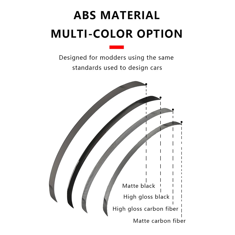 ABS Carbon Fiber Spoiler For Tesla Model Y Juniper 2025 Rear Trunk Wing Lid Spoiler Original Modified Car Exterior Accessories