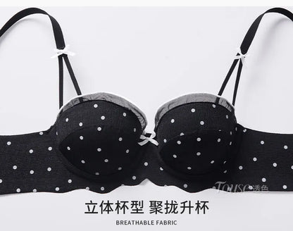 YUQI Elegant Lace Bra Set 2026 - Push Up Half Cup for Small Chest, Support & Anti Sagging, Sexy Back Design | Lingerie S-XL Suit