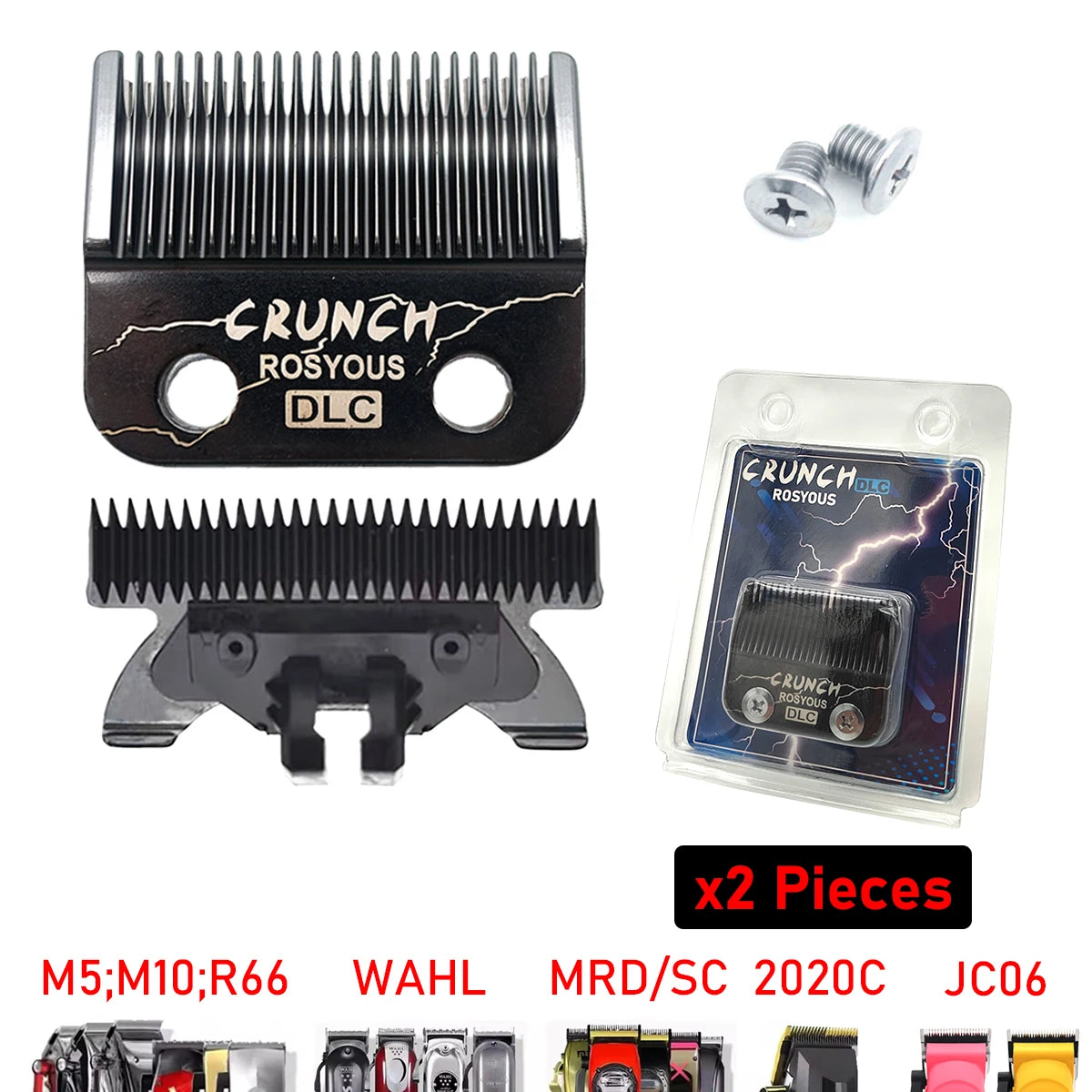 For JUCAI JC06 8148 V003 R66 M10 Madeshow Wmark VGR ROSYOUS Hair Clipper Accessories Replacement Zircon Blade CRUNCH DLC Blade