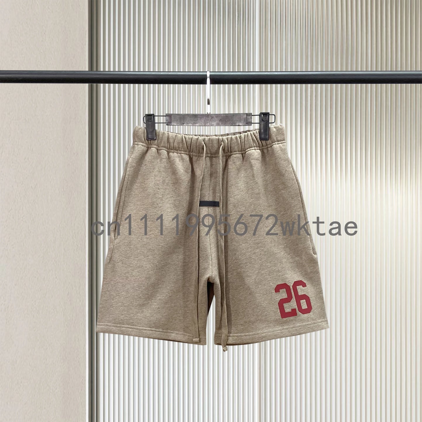 FW26 Double Line Luxury Design Men's Casual Shorts Rubber Number 26 Logo Shorts Designer Brand Couple High Street Loose Shorts