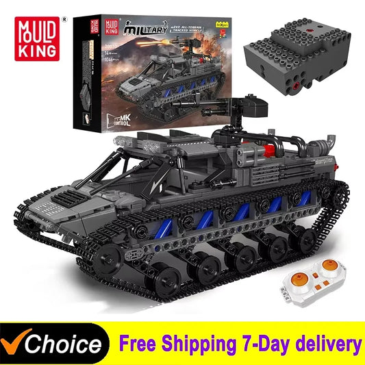 Technical Remote Control Military Tank Building Block RC EV2 All-terrain Tracked Vehicle Model Bricks Toys For Kids Gift