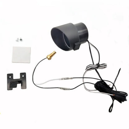 2 in 1 Car Truck Temperature Sensor Round LED Digital Water Temp Gauge Voltmeter Volt Voltage Meter Temperatura Moto For 12V24V
