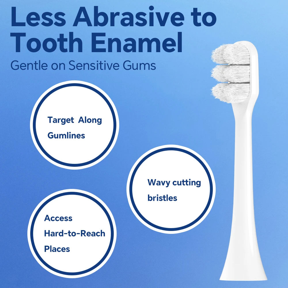 Ultra Soft Brush Heads Compatible with Philips Sonicare Electric Toothbrush for Sensitive Teeth and Gums Care with Nano Bristles
