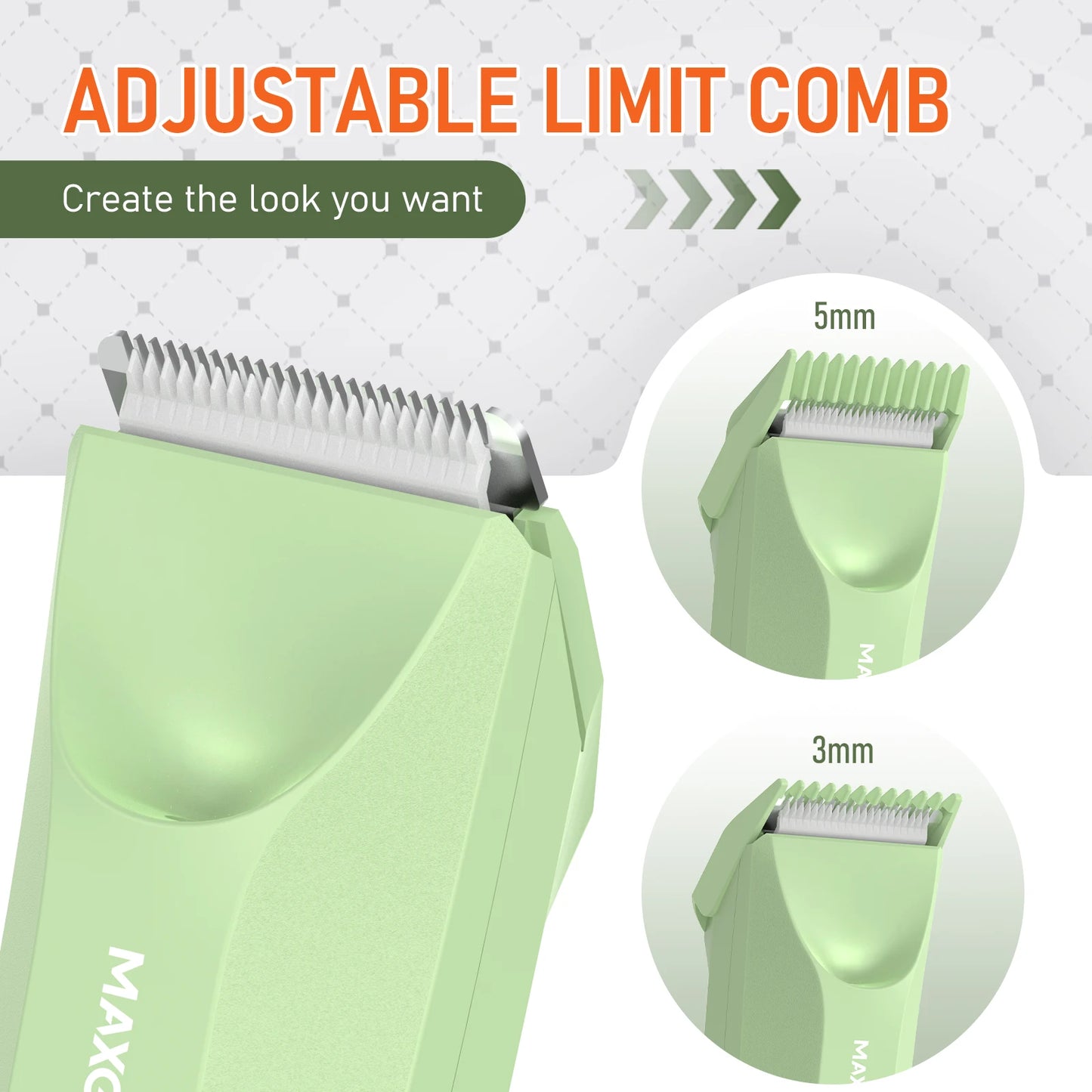 MAXGROOM Body Hair Trimmer Shaver for Men Ball Trimmer for Groin Pubic Replaceable Ceramic Blade Electric Razor Waterproof