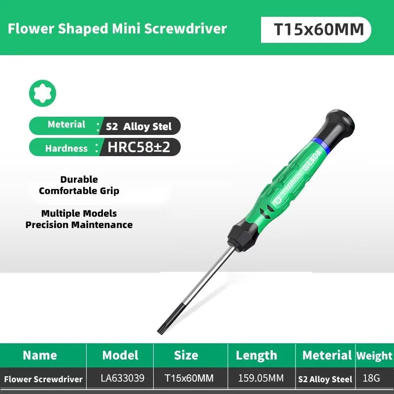 LAOA 1pcs precision screwdriver SL1.0-4.0 screwdriver phillips mini screwdriver phillips screwdriver plum blossom T5-T20