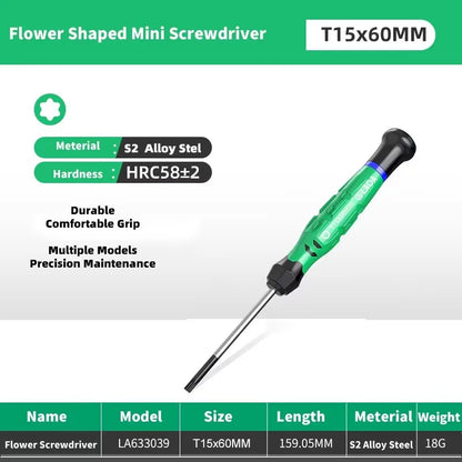 LAOA 1pcs precision screwdriver SL1.0-4.0 screwdriver phillips mini screwdriver phillips screwdriver plum blossom T5-T20