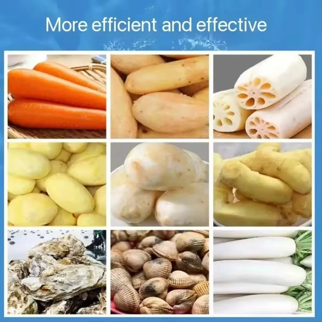 Vegetables and Fruits Automatic Commercial Potato Ginger, Lotus, Papaya Sweet Potato Cleaning Roller Washing and Peeling Machine