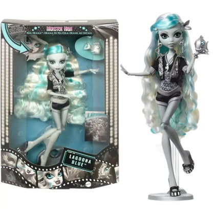 Monster High Reel Drama Lagoona Blue G1 Classic Black White Reproduction Collectible Fashion Doll For Adult Collectors