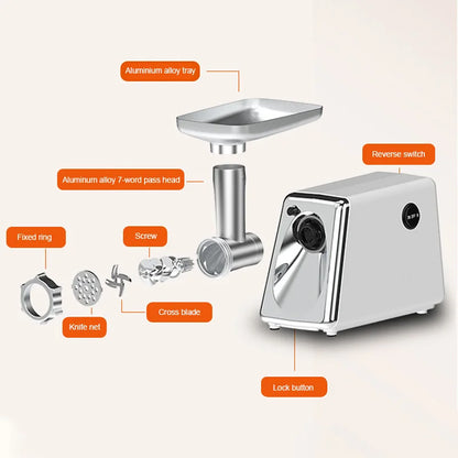 Meat Grinder, Sausage Stuffer, Electric Meat Mincer Sausage Stuffer Maker Heavy Duty Mincer for Home Kitchen & Commercial Using
