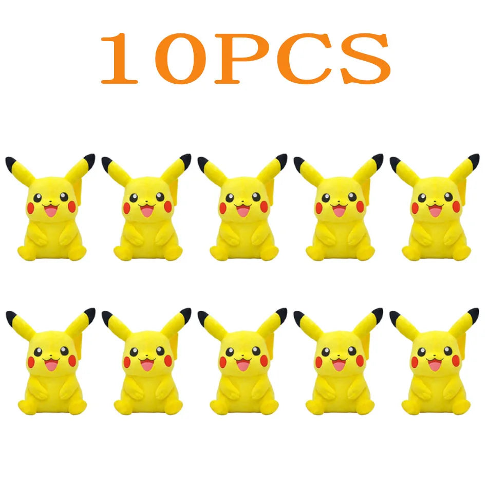 10pcs Pokemon Official Plush Toy - Charmander, Squirtle, Pikachu Plush, Bulbasaur Stuffed Animal Toy, Pokemon Doll Birthday Gift