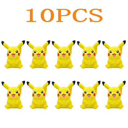 10pcs Pokemon Official Plush Toy - Charmander, Squirtle, Pikachu Plush, Bulbasaur Stuffed Animal Toy, Pokemon Doll Birthday Gift