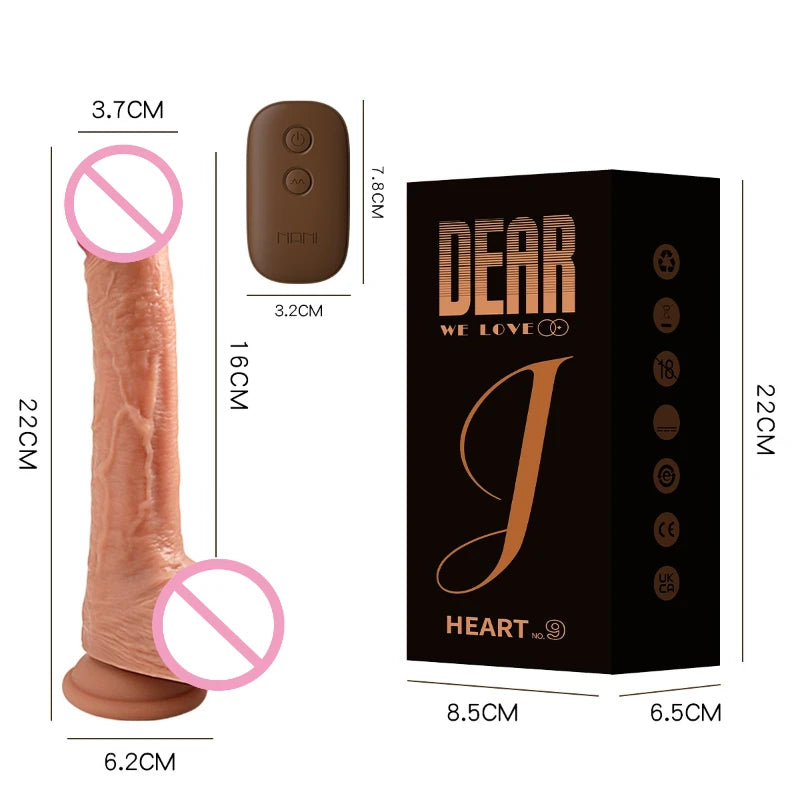 Female Realistic Dildo Vibrator Soft Silicone Heating Big Dick Vagina Anal Massager G-spot Masturbation Sex Toys For Women 18+