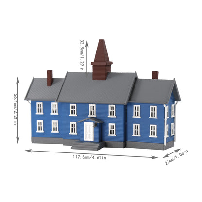 Evemodel N Scale Model Dwelling House Pre-built Painted Two-story Building