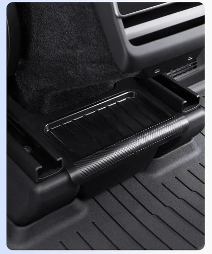 Model Y Launch 2026 Rear Trunk Side Storage Box For Tesla Y Juniper 2025 Organizer Suede Anti-dirty Car Travel Accessories