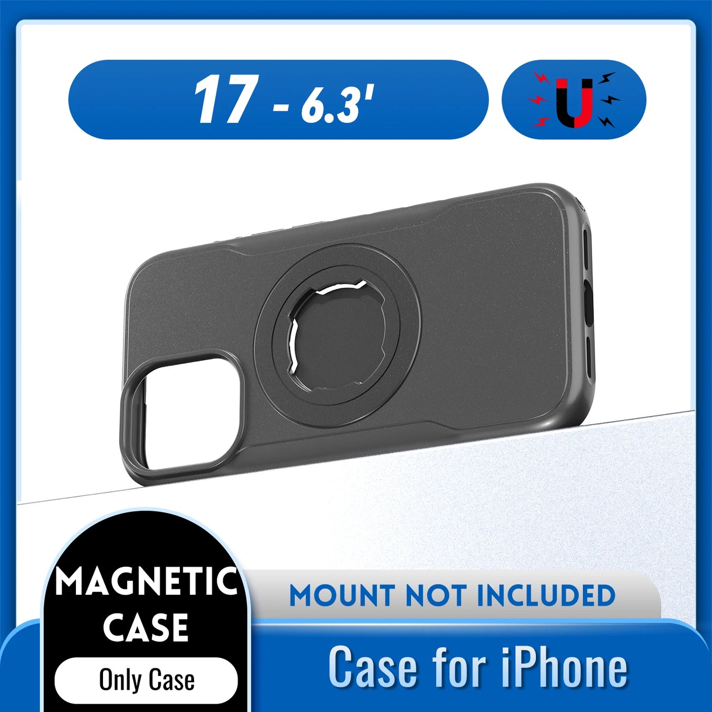 Quad-style Motocycle/Bike Magnetic Shockproof Case For iPhone 17 16 15 14 ProMax Charging Protective Cover with Lock-in Design