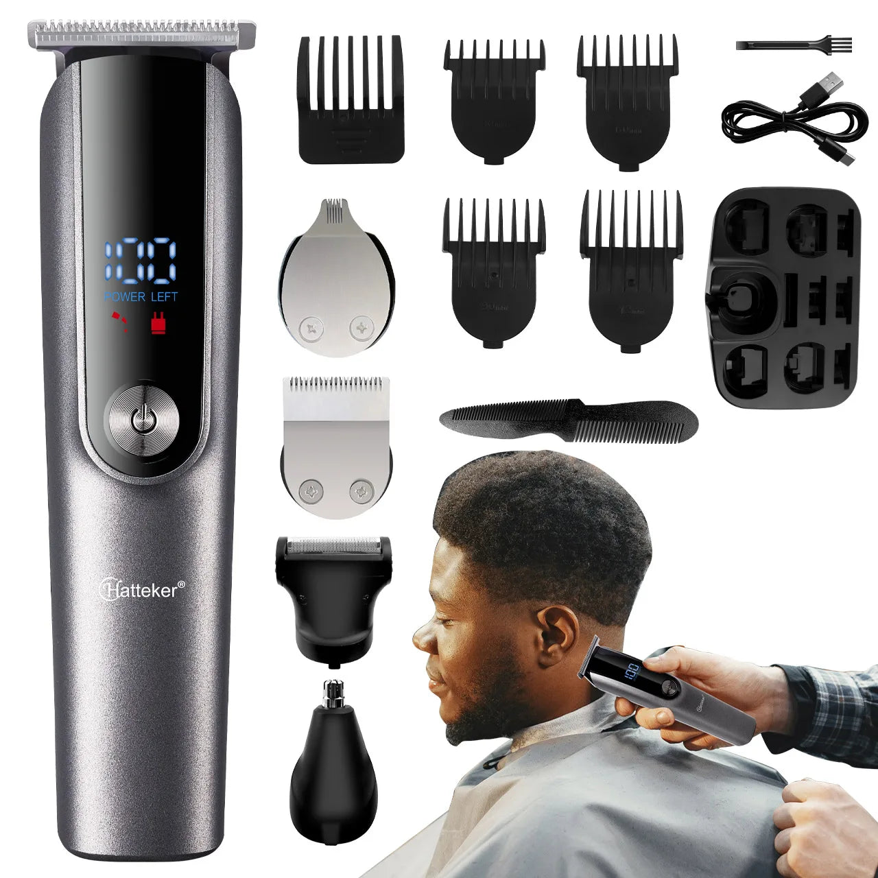 Professional Electric Shaver for Men 3-Blade Portable Razor with Ergonomic Handle Ultra-Smooth Home Use Shaving Performance