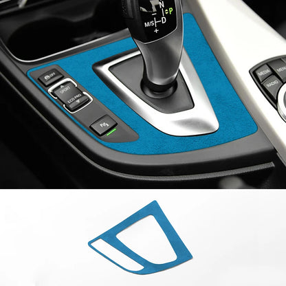 For BMW F30 F34 F36 Gear Shift Control Panel Trim Frame Decorative Sticker Made of Alcantara Car Interior Tuning Accessories