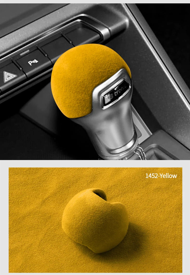 For Audi A3 Q2L S3 TT Sport Gear Shift Knob Boot Cover Trim Sticker Made of Alcantara Car Premium Interior Tuning Accessories