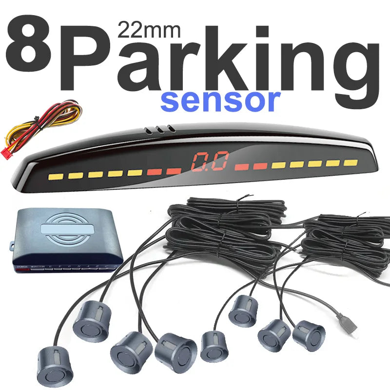 22mm Smart Parking Sensor 12V Universal Car Safety Assistant Visual Audible Alert Easy Install for Safe Driving