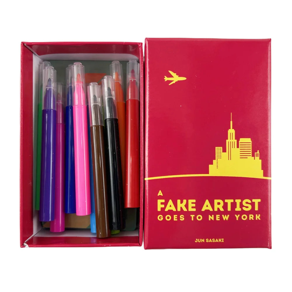 A Fake Artist Goes to New York Party Game for Family and Friends Drawing and Bluffing Card Board Game Deck Wholesale
